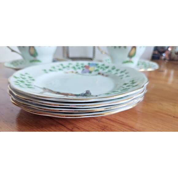 Rare Royal Standard Emerald Isle Two Cups & Saucers & Four Bread Plates 6.5" - Picture 14 of 16